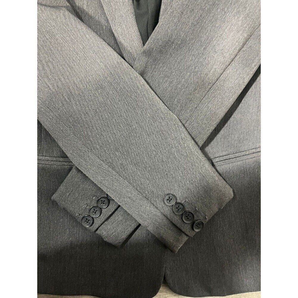 Express Size 2 Blazer One Button Charcoal Gray Sp… - image 7